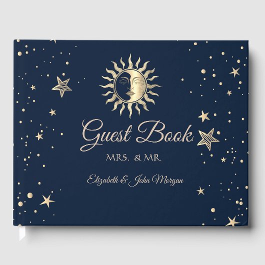 Livre D'or Or Céleste Soleil Étoiles (Recto)