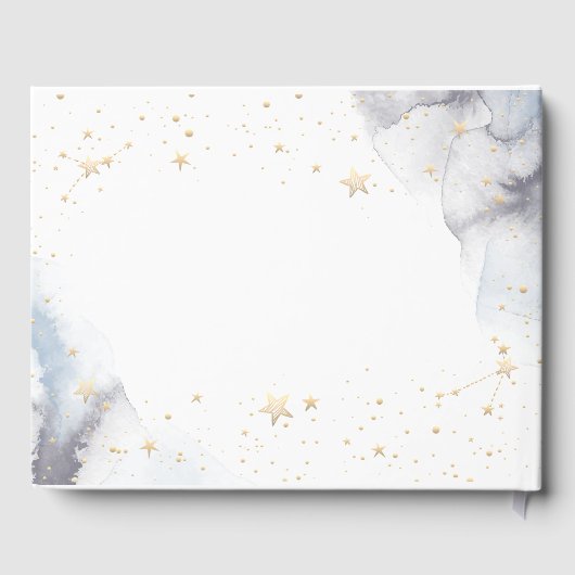 Livre D'or Or céleste Soleil, Lune, Étoiles Fleurs (Verso)