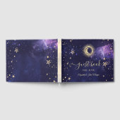Livre D'or Or céleste Soleil, Lune, Étoiles Violet (Complet)
