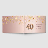 Livre D'or or rose étoiles nom 40e anniversaire (Complet)