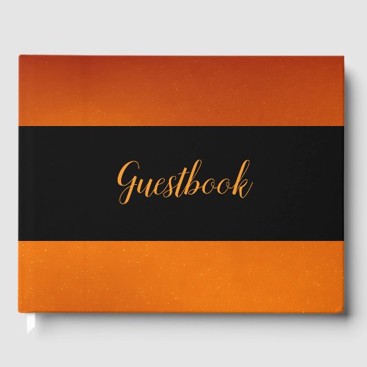 Livre D'or Orange Brûlé Personnalisé (Recto)