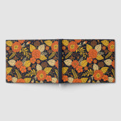 Livre D'or Orange rétro, Jaune & Marine Floral (Complet)