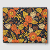 Livre D'or Orange rétro, Jaune & Marine Floral (Verso)