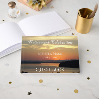 Livre D'or Orange Seascape Sunset Retirement
