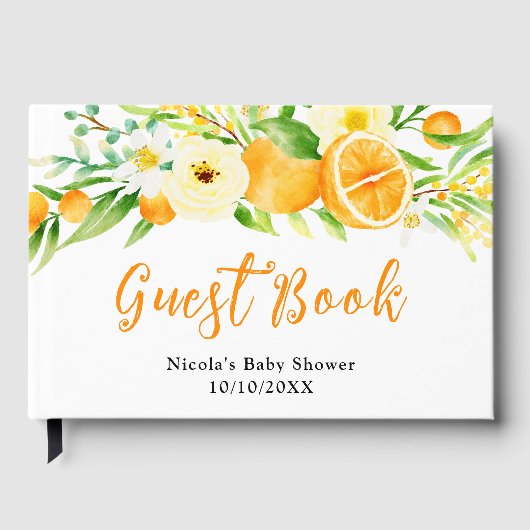 Livre D'or Oranges Citrus Baby Shower (Recto)