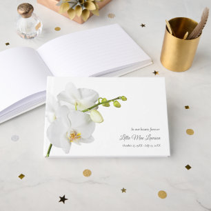 Livre D'or Orchidée Mémorial Funéraire À Jamais Dans Nos Cœur