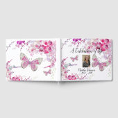 Livre d'or Orchidées roses et papillon (Complet)