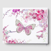 Livre d'or Orchidées roses et papillon (Verso)