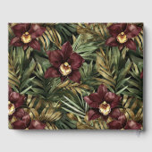 Livre D'or Orchidées rouges bordeaux tropicales Mariage flora (Verso)