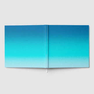 Livre D'or Oreiller jeté à dégradé de bleu à sarcelle Minimal