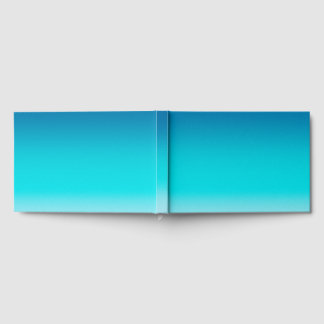 Livre D'or Oreiller jeté à dégradé de bleu à sarcelle Minimal