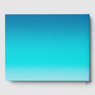 Livre D'or Oreiller jeté à dégradé de bleu à sarcelle Minimal