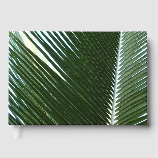 Livre D'or Overlapping Palm Fronds Tropical Green Abstract (Recto)