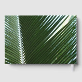 Livre D'or Overlapping Palm Fronds Tropical Green Abstract (Verso)