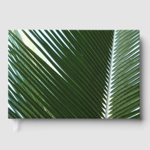 Livre D'or Overlapping Palm Fronds Tropical Green Abstract