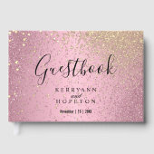 Livre D'or Paillettes roses et dorées (Recto)