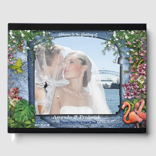 Livre D'or Palais Tropical Vintage de Marbre Bleu