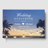 Livre D'or Palm Beach String Lumières Destination Mariage (Recto)