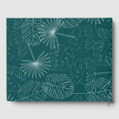 Livre D'or Palm Feuille Seashell Plage Turquoise Mariage (Verso)