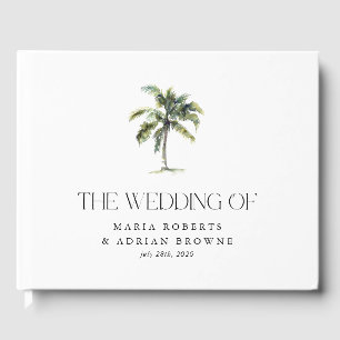 Livre D'or Palm Tree minimal Mariage de plage tropicale
