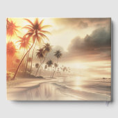 Livre D'or Palmiers & Orange Sunset Beach Mariage (Verso)