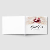 Livre D'or Pampas Grass Bourgogne Rouge Mariage (Complet)