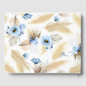 Livre D'or Pampas Grass Dusty Blue Floral Mariage (Verso)