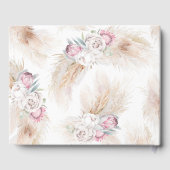 Livre D'or Pampas Grass King Protea Floral Mariage (Verso)