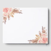 Livre D'or Pampas mariage herbe fleurie rose or boho or (Verso)