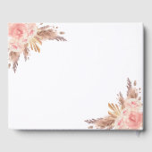 Livre D'or Pampas mariage rose rose pâle herbe rose or (Verso)