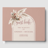 Livre D'or Pampas rose simple Dusty Roses Boho Arch Mariage (Recto)