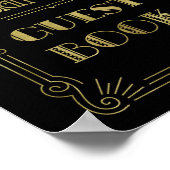 Livre d'or pancarte de mariage or noir années 20 (Coin)