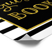 Livre d'or panneau de mariage rayures noires dorée (Coin)
