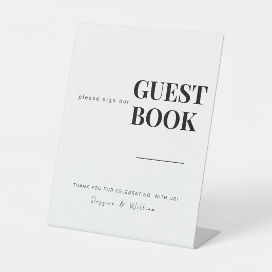 Livre d'or | Panneau de signalisation Mariage mini (Recto)