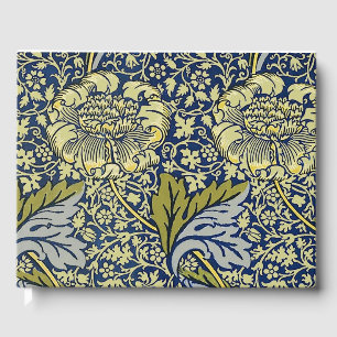 Livre D'or Papier Peint Floral William Morris Kennet Bleu Or