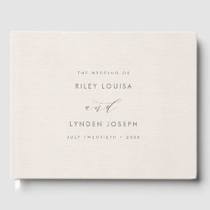 Livre D'or Papier rose Faux-Texturé moderne Mariage élégant