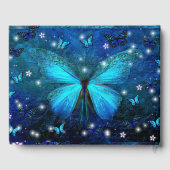 Livre D'or Papillon bleu élégant (Verso)