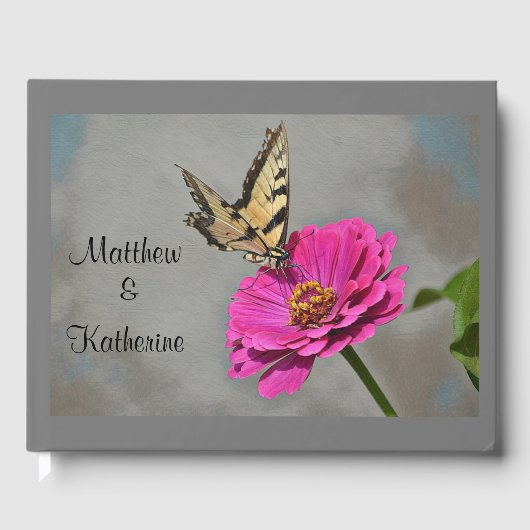 Livre D'or Papillon et fleurs (Recto)