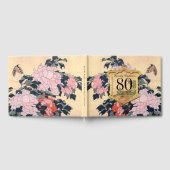 Livre D'or Papillon Peonies 80e anniversaire Invité (Complet)