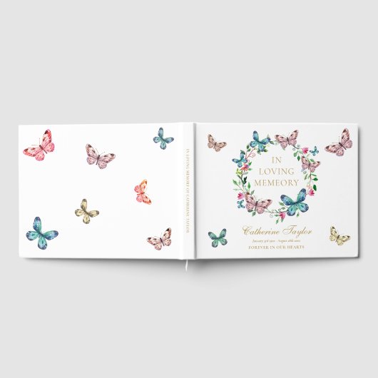 Livre D'or Papillons dans la mémoire d'amour funérailles comm (Complet)