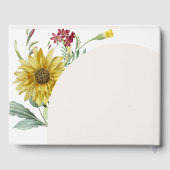 Livre D'or Papillons de tournesol fleur sauvage (Verso)