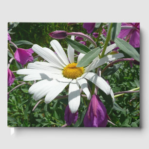 Livre D'or Pâquerette et Épilobe à Feuilles Étroites Fleur Sa