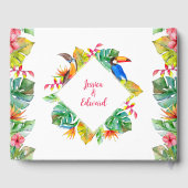 Livre D'or Paradis floral tropical Mariage hawaïen (Verso)