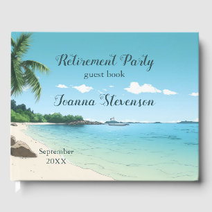 Livre D'or Parti de retraite Tropical Beach Palm Trees