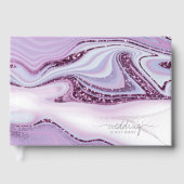 Livre D'or Parties scintillant Abstraite Strata Mariage Lilac (Recto)