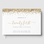 Livre D'or Parties scintillant d'or Vingt-et-unième fête d'an (Recto)