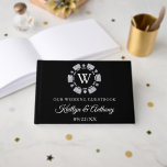Livre D'or Parties scintillant en argent Monogram Poker Chip<br><div class="desc">Célébrez dans le style avec ce livre d'hôtes mariage moderne et très tendance. Le design est facile à personnaliser avec vos noms et date mariage et vos invités seront ravis de voir ce fabuleux livre d'or. Les éléments mariages correspondants se trouvent dans la collection.</div>