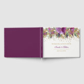 Livre D'or Parties scintillant Florale violet Améthyste Maria (Complet)
