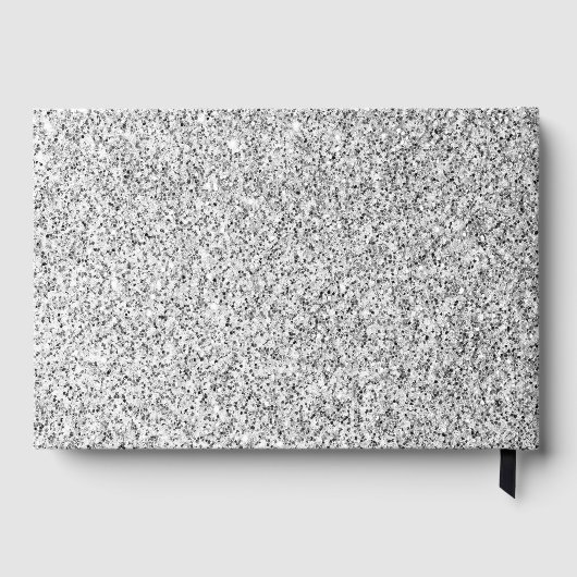 Livre D'or Parties scintillant gris argent scintille Monogram (Verso)