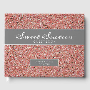 Livre D'or Parties scintillant or rose sweet sixteen